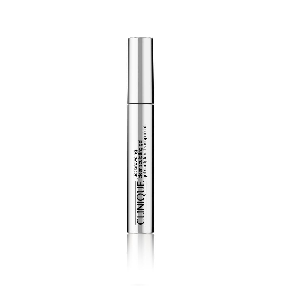 Clinique Just Browsing™ Clear Sculpting Gel. Transparante gel in zilverkleurige tube.