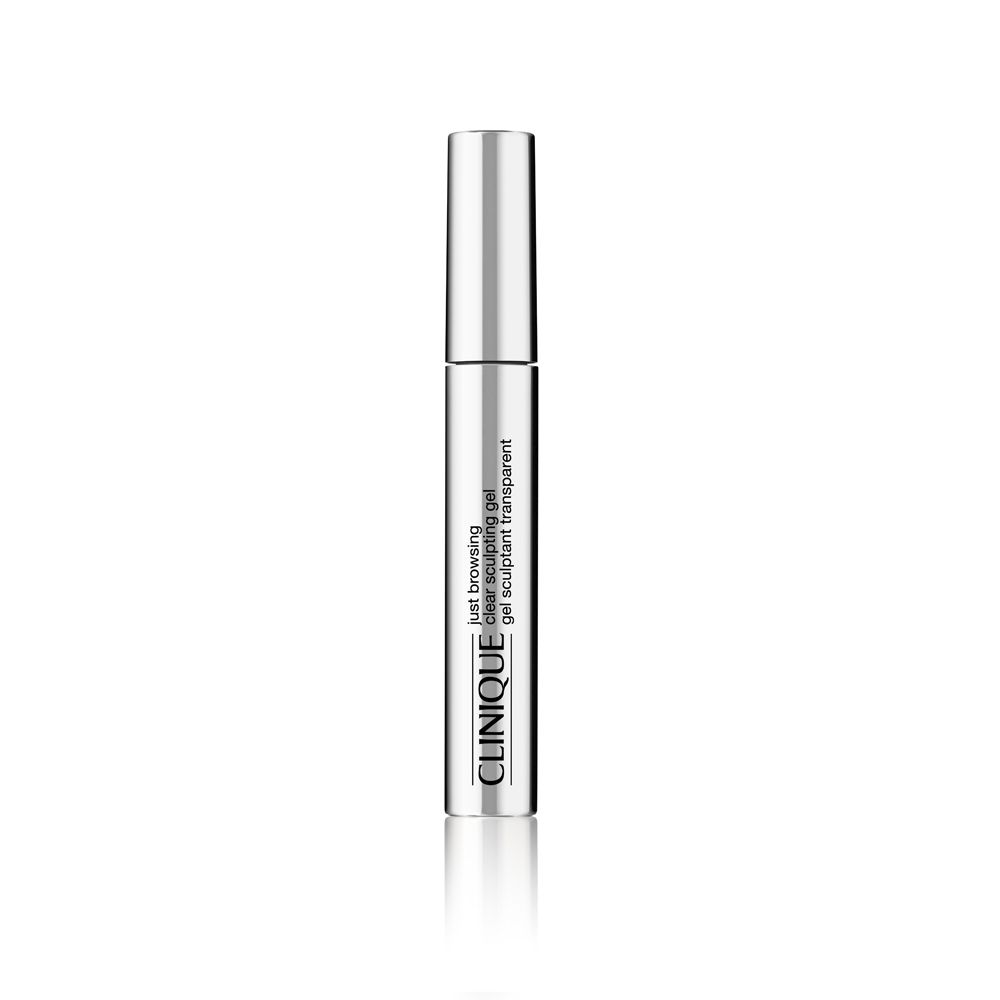Clinique Just Browsing™ Clear Sculpting Gel. Transparante gel in zilverkleurige tube.