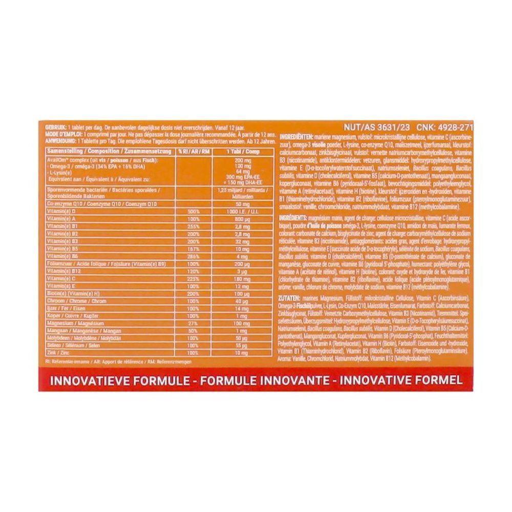 Oranje verpakking "MY VITAMINS next generation", 25-in-1 formule, 90 capsules.
