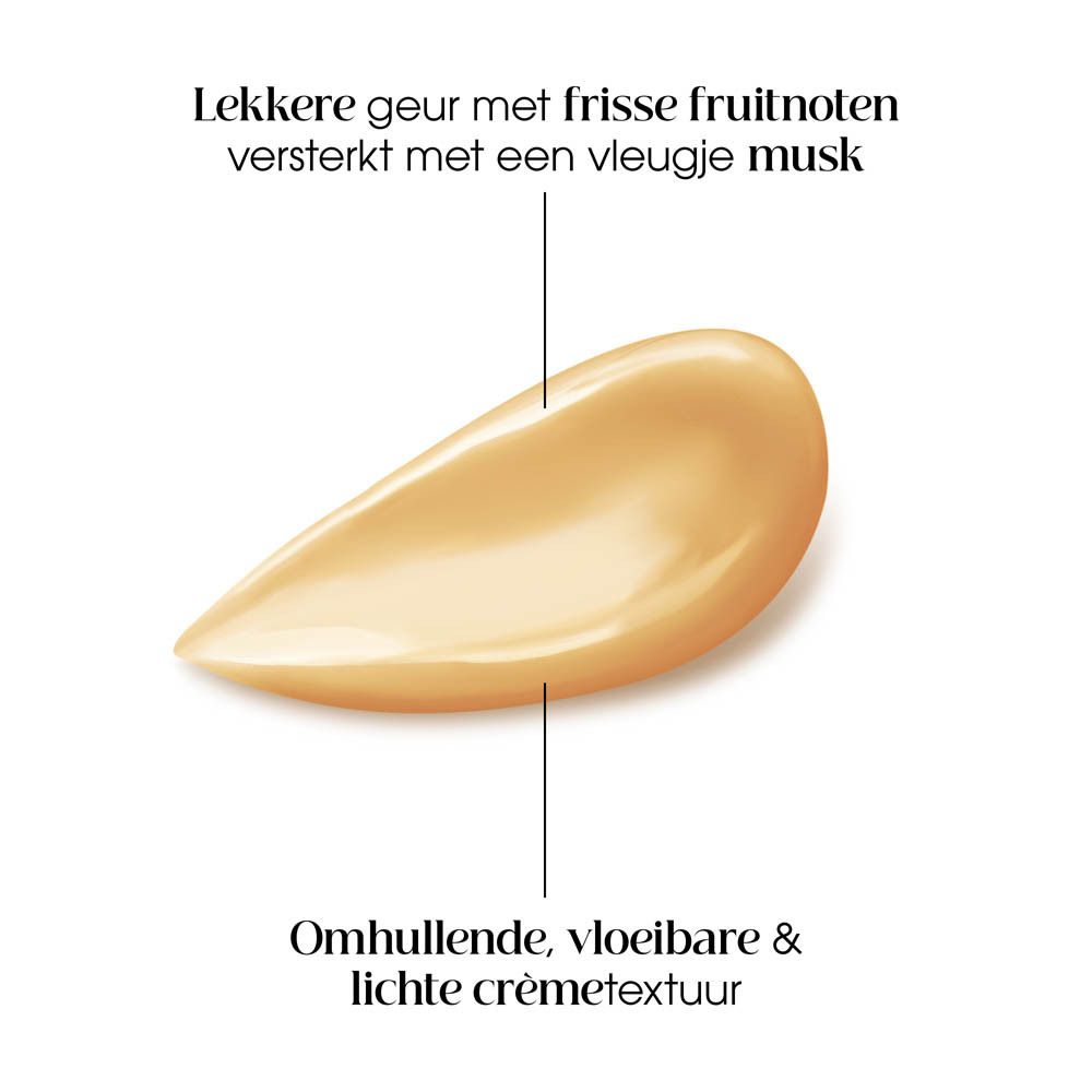 Textuurstaal van de Klorane leave-in crème met mango.