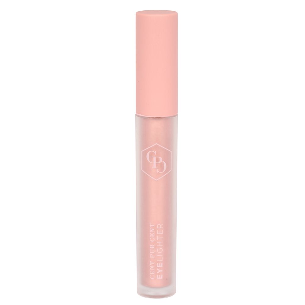 Roze Eyelighter-tube met roze dop. Opschrift: CENT PUR CENT EYELIGHTER.