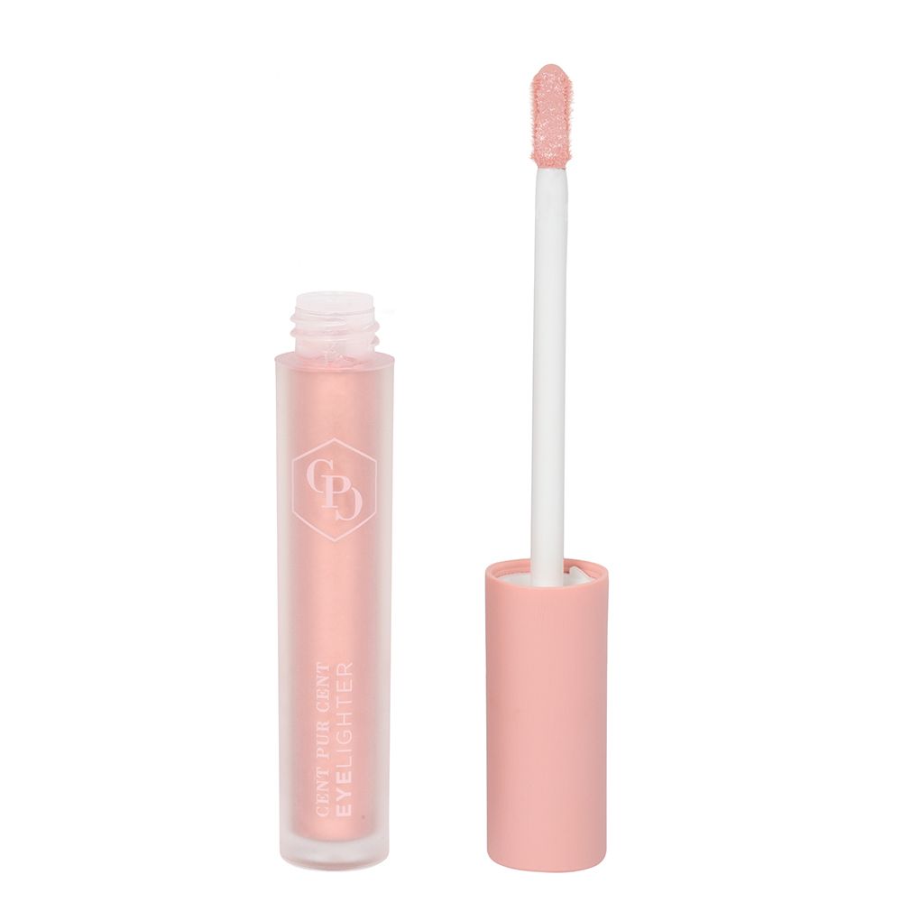 Tube de Eyelighter ouvert. Pinceau visible. Inscription: CENT PUR CENT EYELIGHTER.