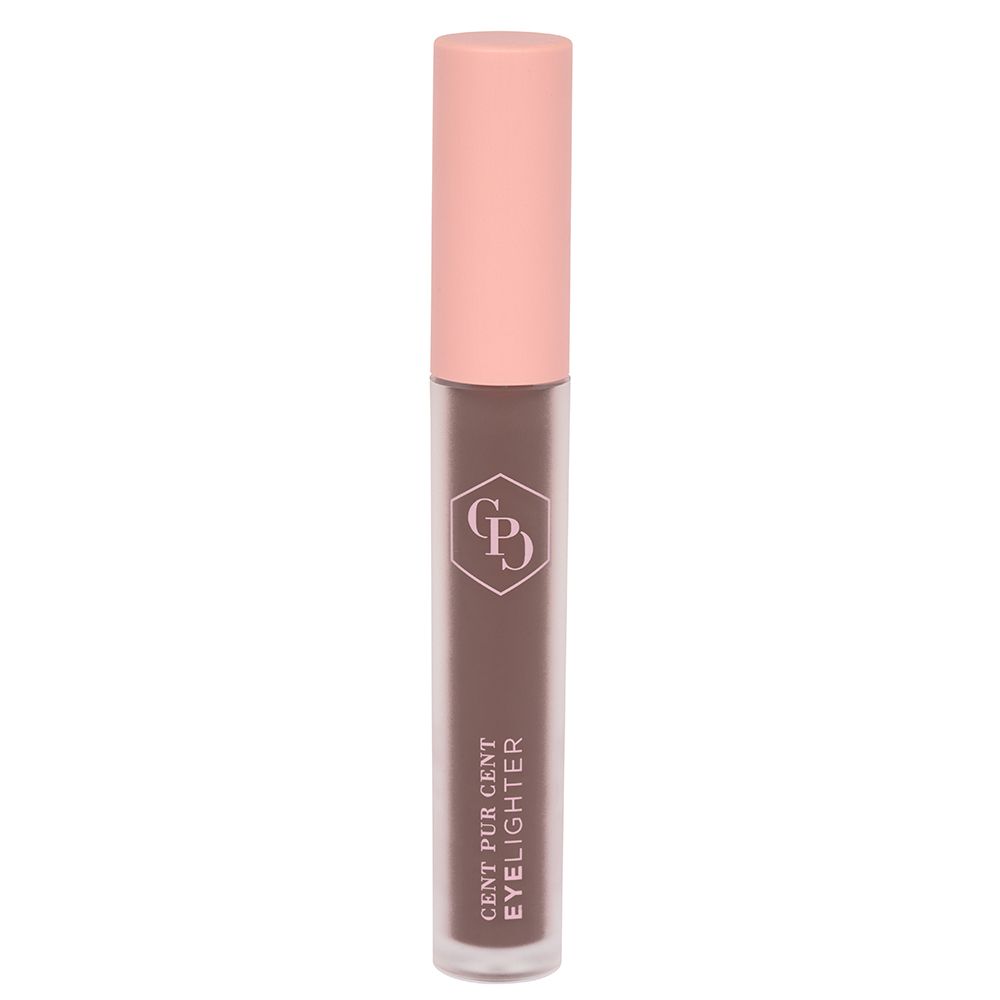 Eyelighter-tube met roze dop. Opschrift: CENT PUR CENT EYELIGHTER.