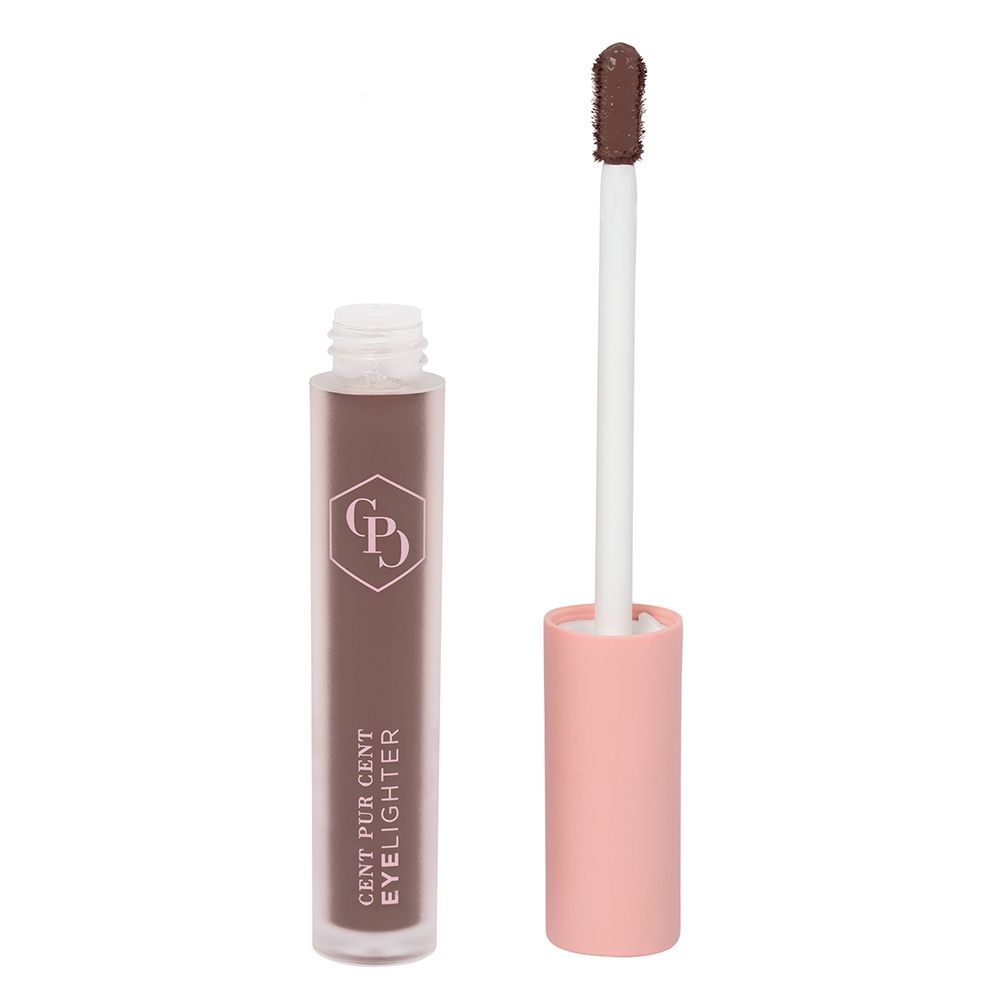 Eyelighter-tube, geopend. Applicator zichtbaar. Opschrift: CENT PUR CENT EYELIGHTER.