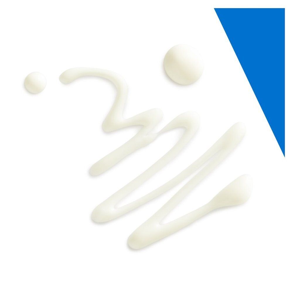 Gouttes de produit sur fond blanc. Différentes formes et tailles.