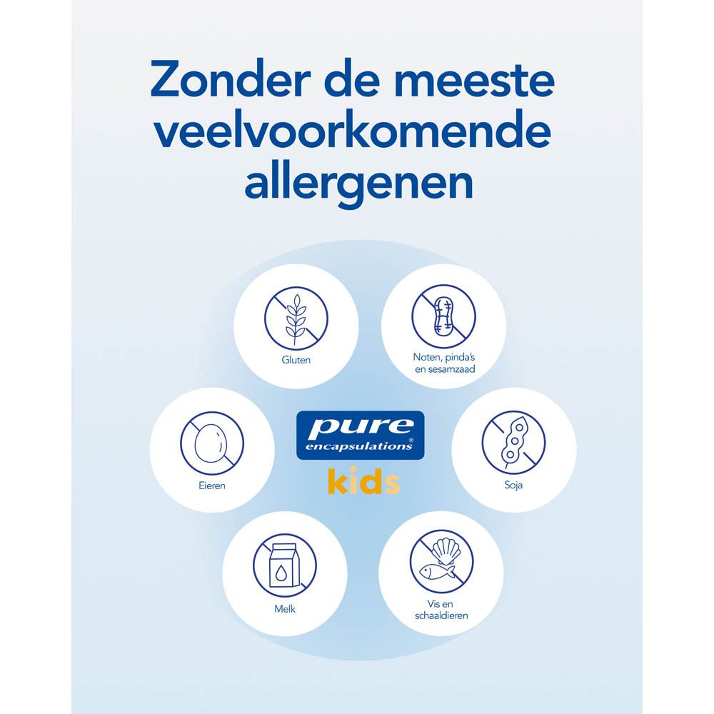 Cirkelvormige weergave. Zonder gluten, noten, eieren, melk, soja, vis.