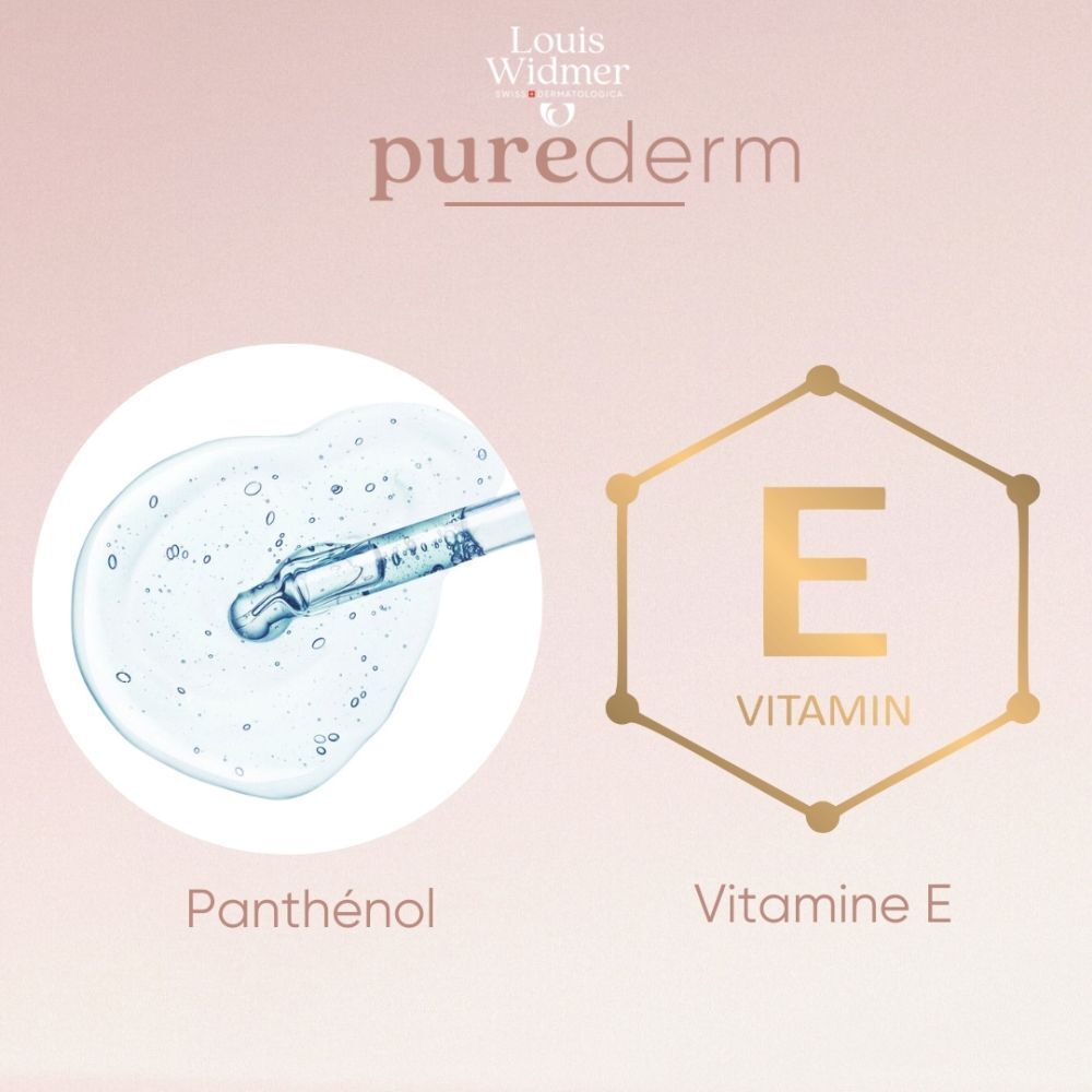 Boîte blanche avec logo "pure MEMORIA". Texte en français. Illustration de pierres.