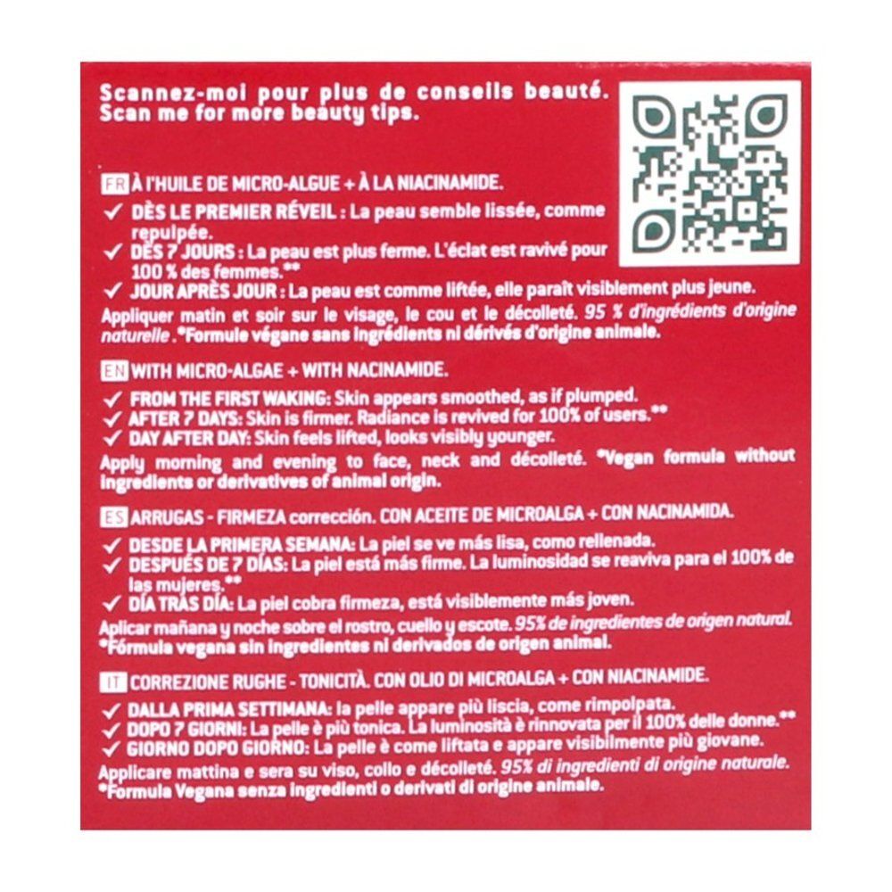 Nuxe Merveillance Lift pot en verpakking met productinformatie en 75ml aanduiding.