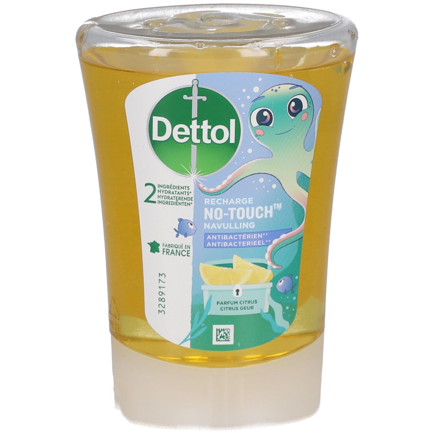 Dettol No-Touch Kids Recharge Savon Antibactérien Citrus