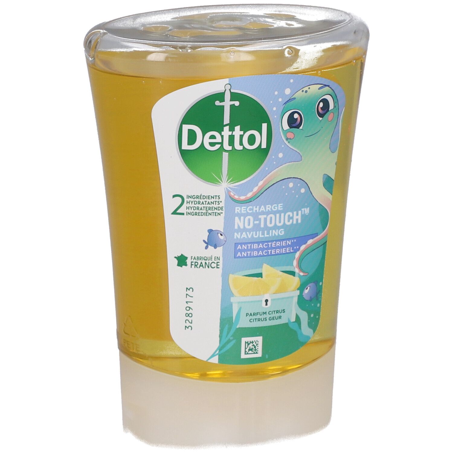 Dettol No-Touch Kids Recharge Savon Antibactérien Citrus