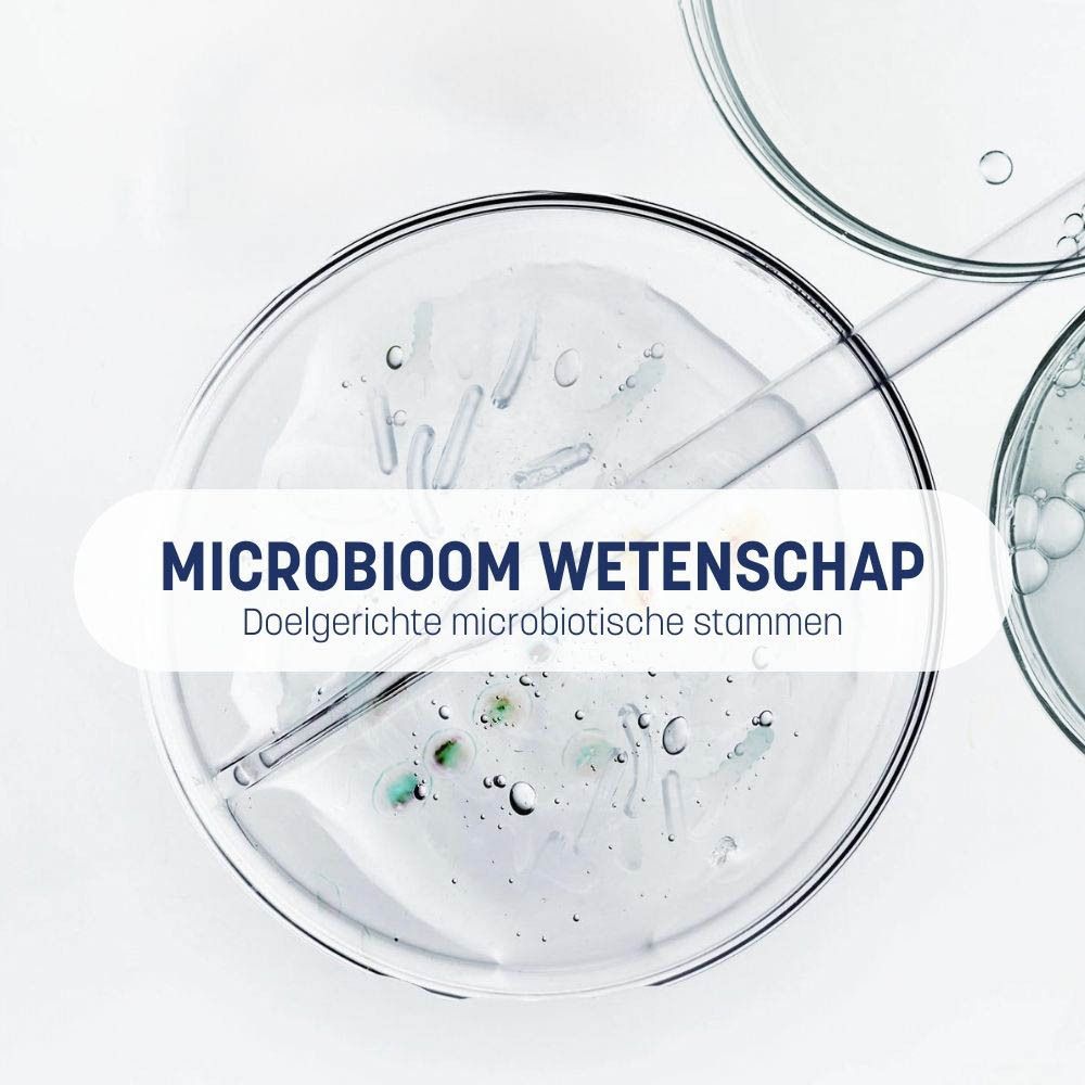 Doos FEM NutriBiomix. Essentiële voedingsstoffen en micro-organismen. 30 capsules. Twee capsules ernaast.
