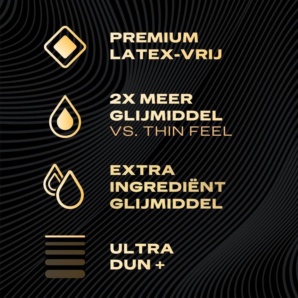 Durex Intensity condoomverpakking, 10 stuks. Zijkant met productinformatie.