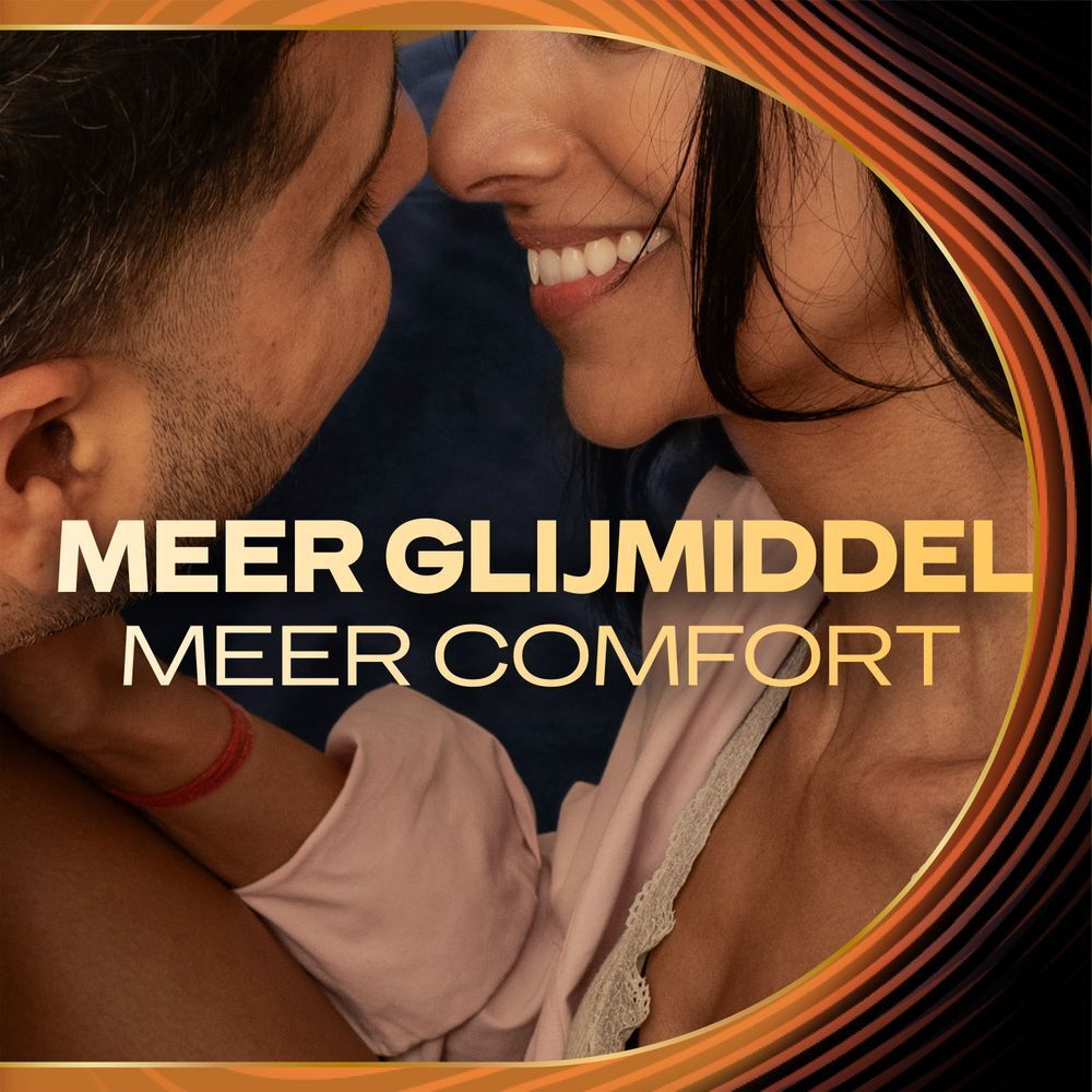 Durex Intensity condoomverpakking, 10 stuks. Voorkant met productkenmerken.