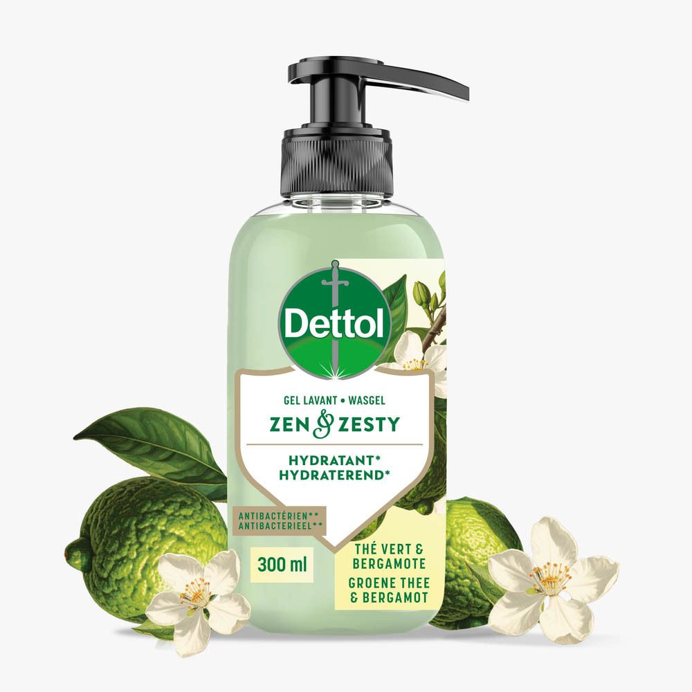 Dettol handgel: antibacterieel & hydraterende ingrediënten.