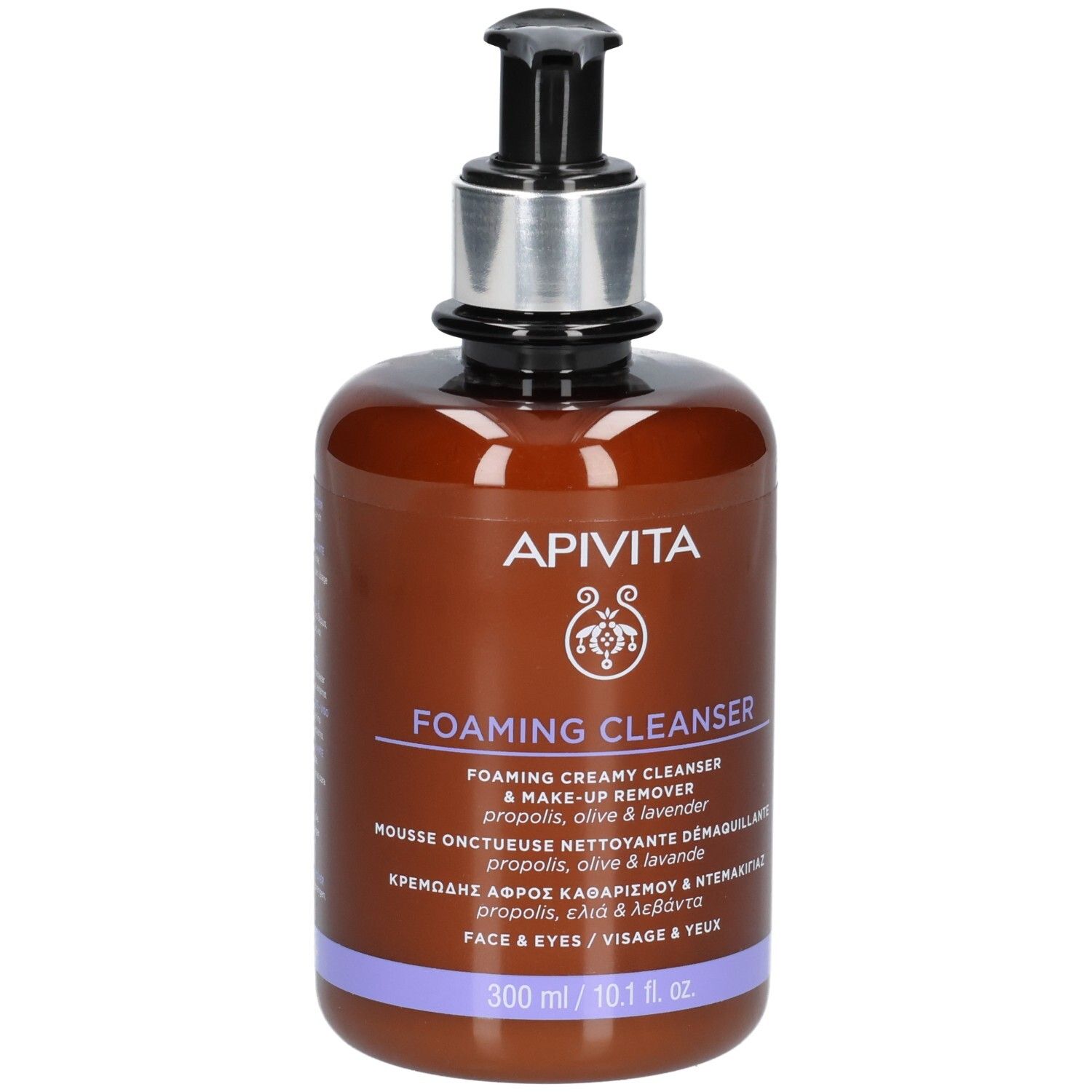 Apivita reinigingsmousse met pompdispenser, 300 ml.