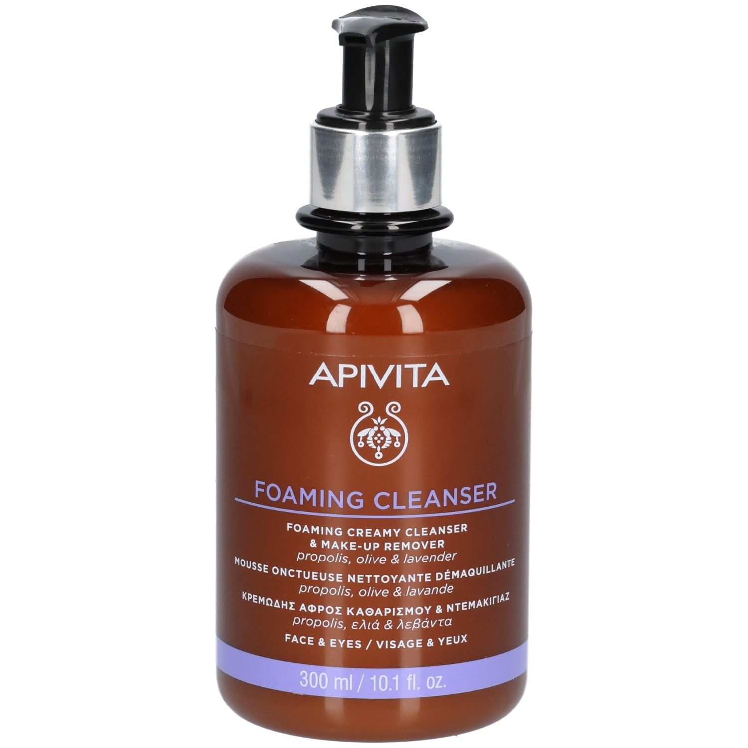 Apivita reinigingsmousse met pompdispenser, 300 ml.