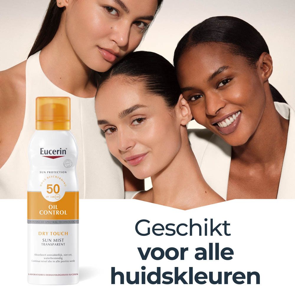 Eucerin Oil Control Dry Touch zonnenspray SPF 50.
