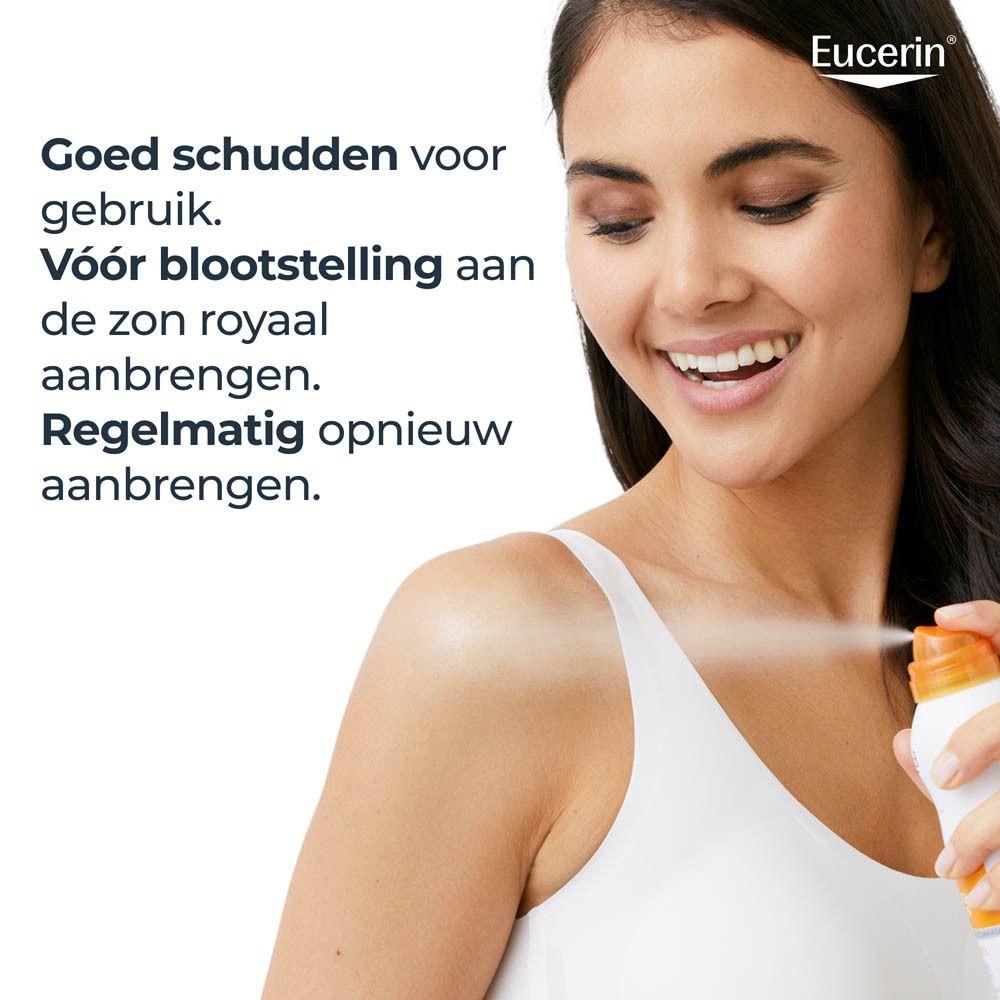 Eucerin zonnebescherming SPF 50, beschermt tegen zonnebrand en zonneschade.