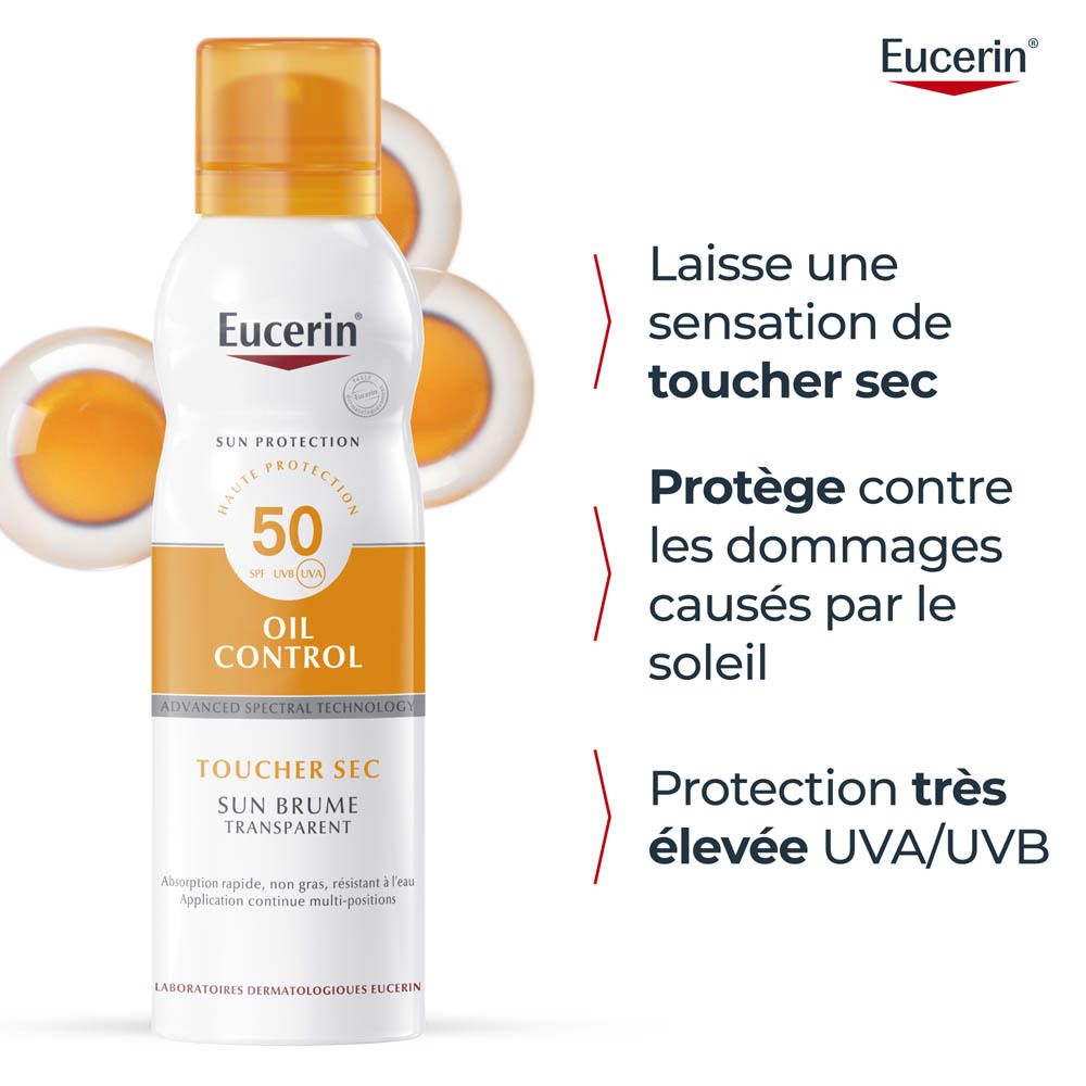 Eucerin Oil Control Spray Brume Transparent SPF 50.