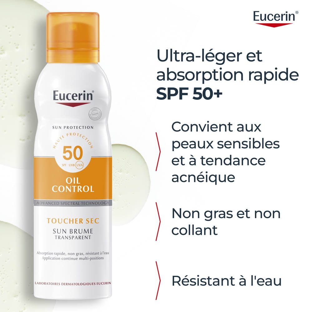 Eucerin Oil Control Spray Brume Transparent SPF 50.