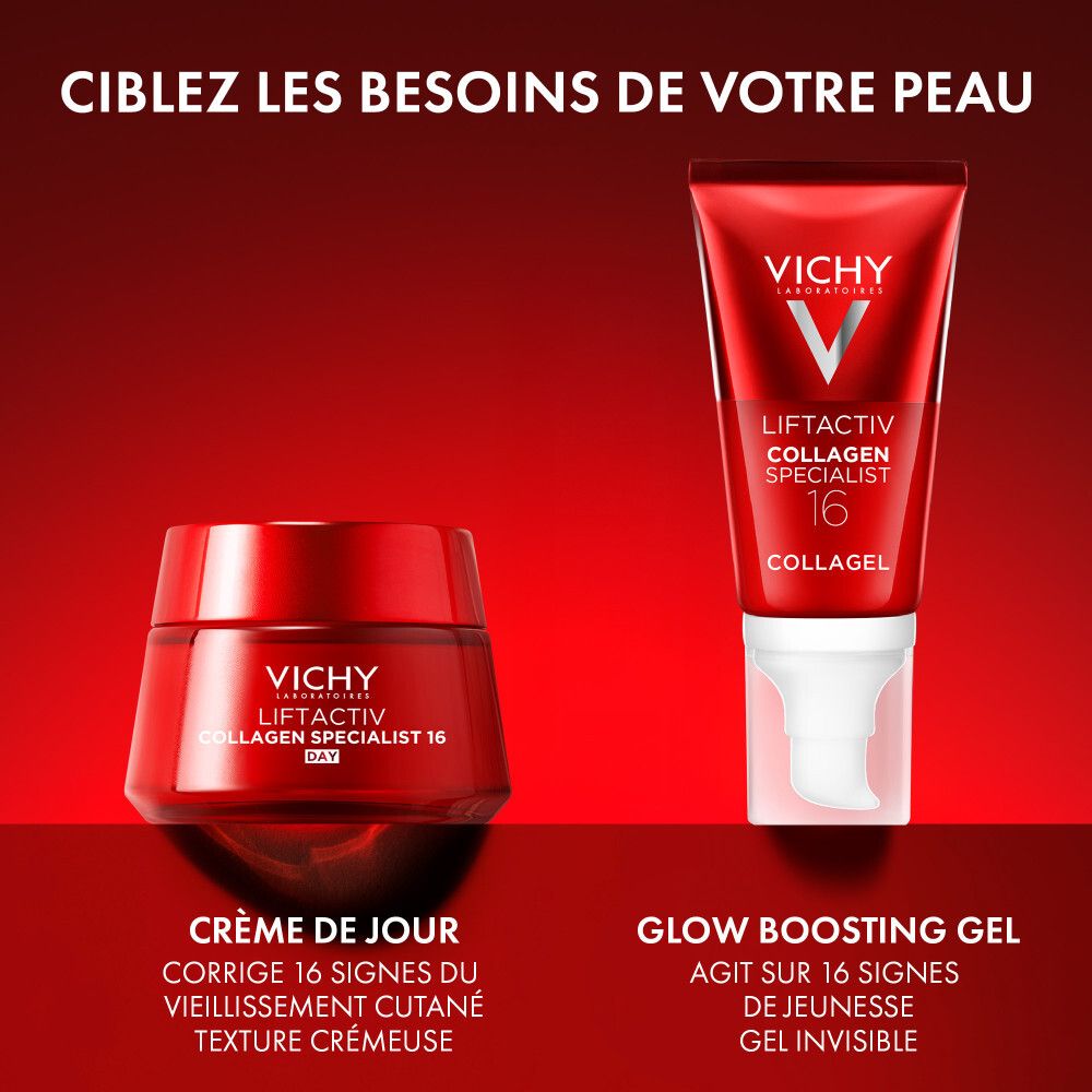 Vichy Liftactiv Collagen Specialist 16. Crème de jour et gel.