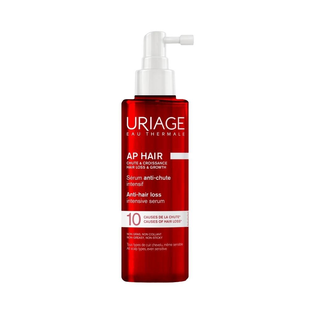 Rode fles Uriage AP Hair Serum tegen haaruitval. Met applicator.