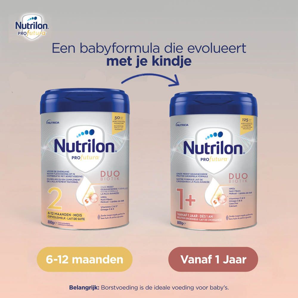 Nutrilon Profutura 1+ blik met DUOBIOTIK, HMOs, Nutri Fibers, vitamines.