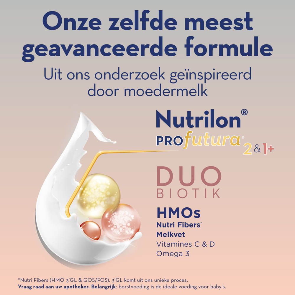 Nutrilon Profutura 1+ blik met DUOBIOTIK, HMOs, Nutri Fibers, vitamines.