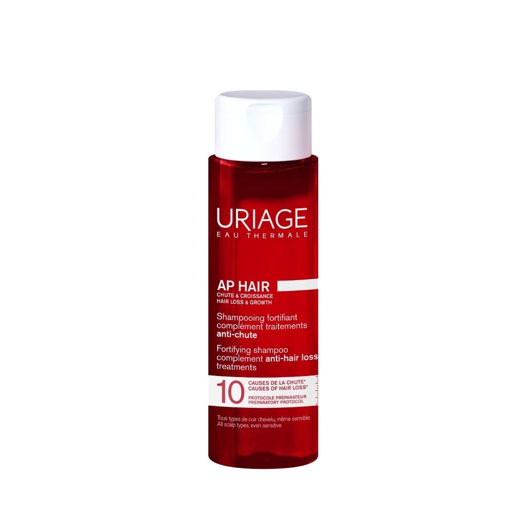 Uriage AP Hair Shampoo, rode fles van 200ml, tegen haarverlies.