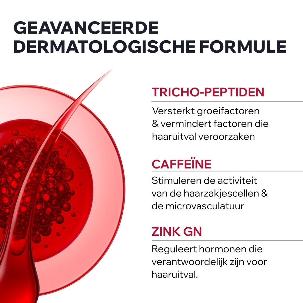Uriage AP Hair Shampoo, rode fles van 200ml, tegen haarverlies.