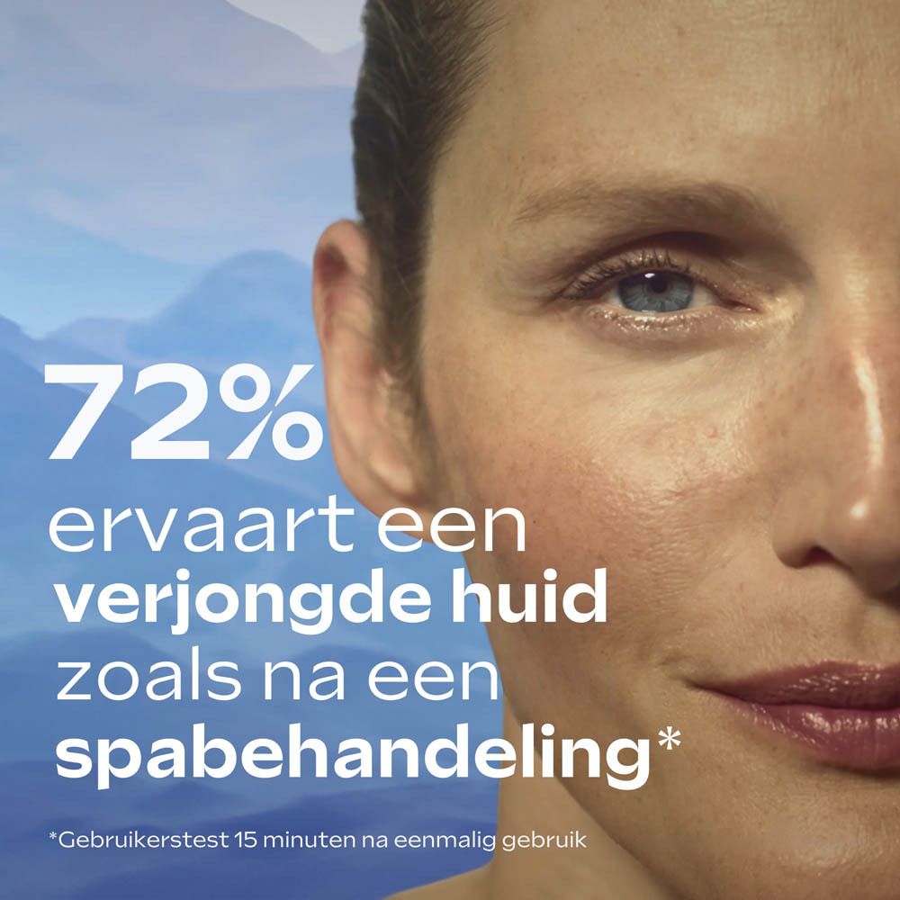 Weleda EXO BOOST Collagen Sheet Mask in blauwe verpakking. Opschrift: EXO BOOST, Instant Lifting & Plumping, Swiss Natural Science.