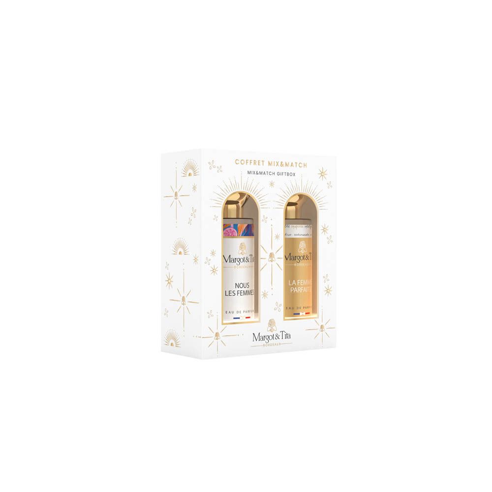 Margot & Tita geschenkdoos 'La femme parfaite' met twee eau de parfum flesjes.