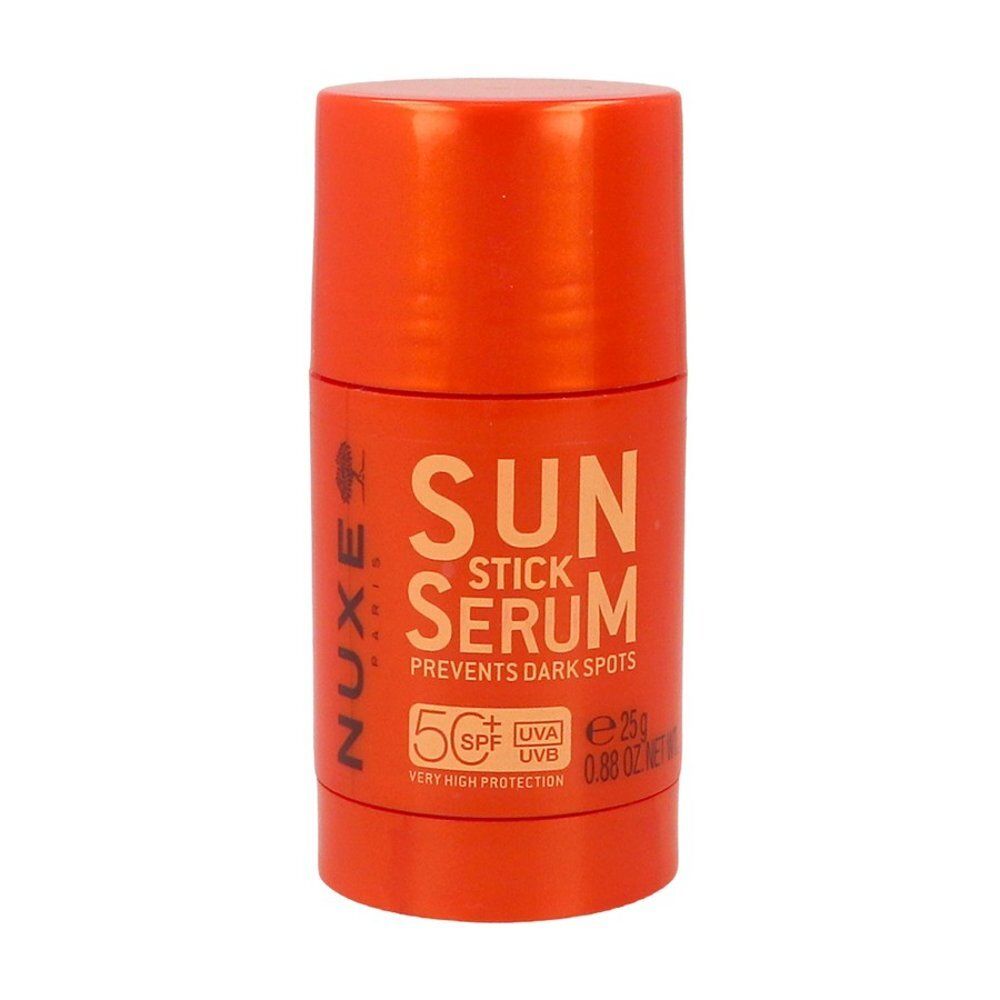 Nuxe Zonnebrandstick met Serum SPF 50+, achterkant met productinformatie.