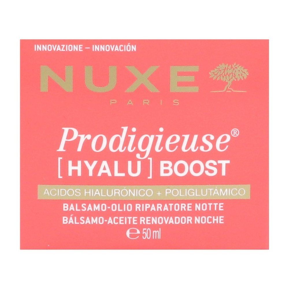 Baume-huile Nuit Nuxe Prodigieuse: Dos avec informations et lieu de fabrication.