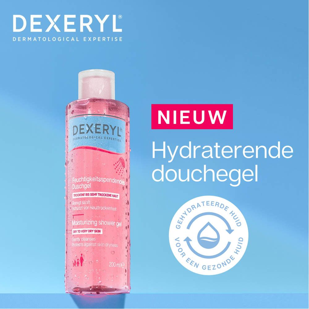 Fles Dexeryl Hydraterende Douchegel.