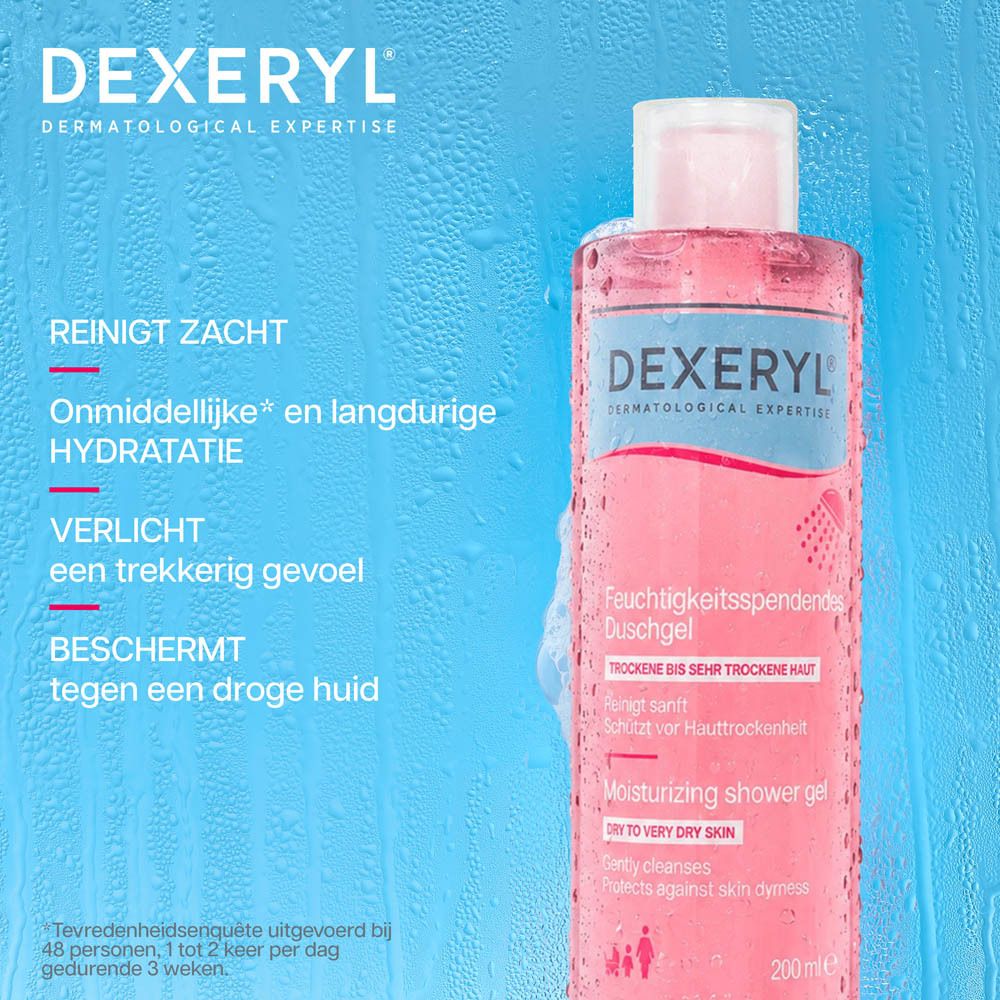 Fles Dexeryl Hydraterende Douchegel.