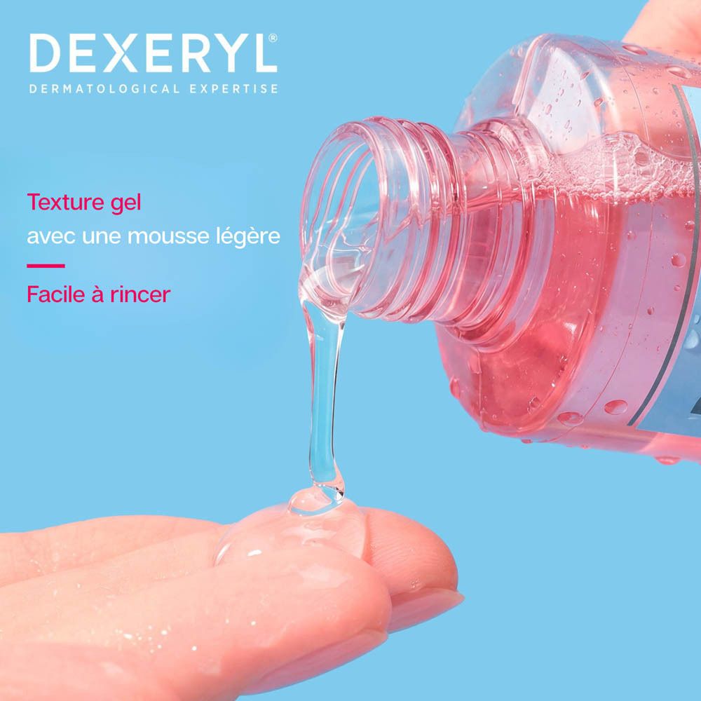 Flacon de Gel douche hydratant Dexeryl.