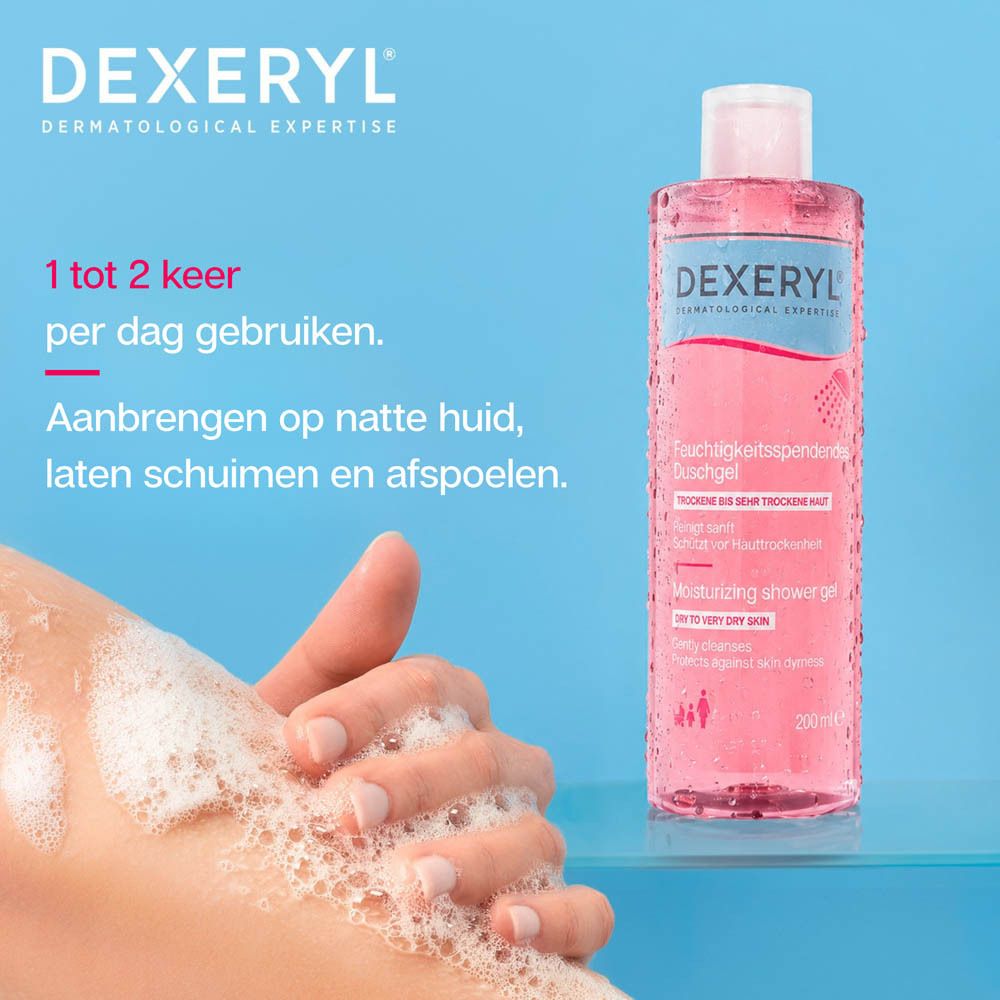 Fles Dexeryl Hydraterende Douchegel.