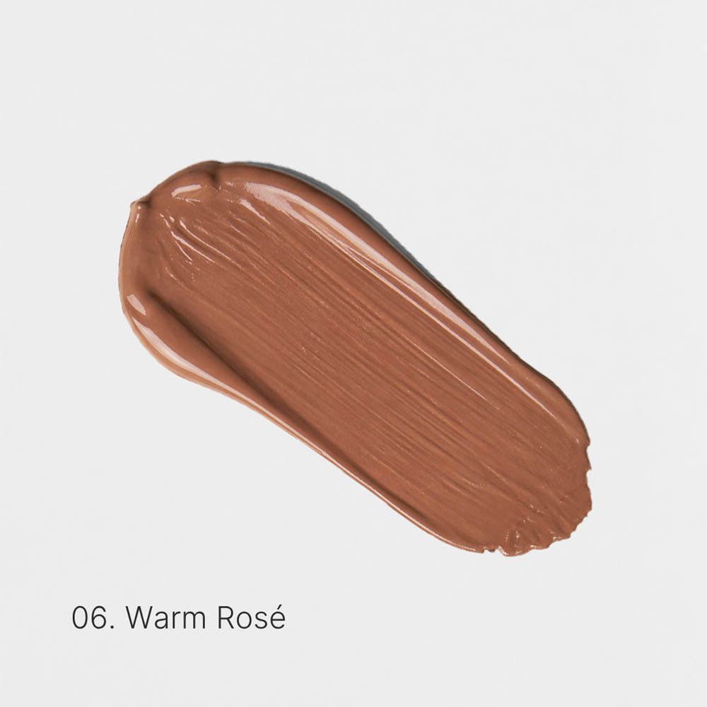 Kleurstaal van Couleurs de Noir Serum Foundation SPF30 06 Warm Rosé.