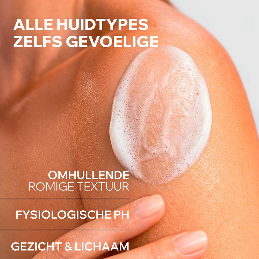 Uriage Derm-Phy: voor alle huidtypes, ook gevoelige huid. Romige textuur.
