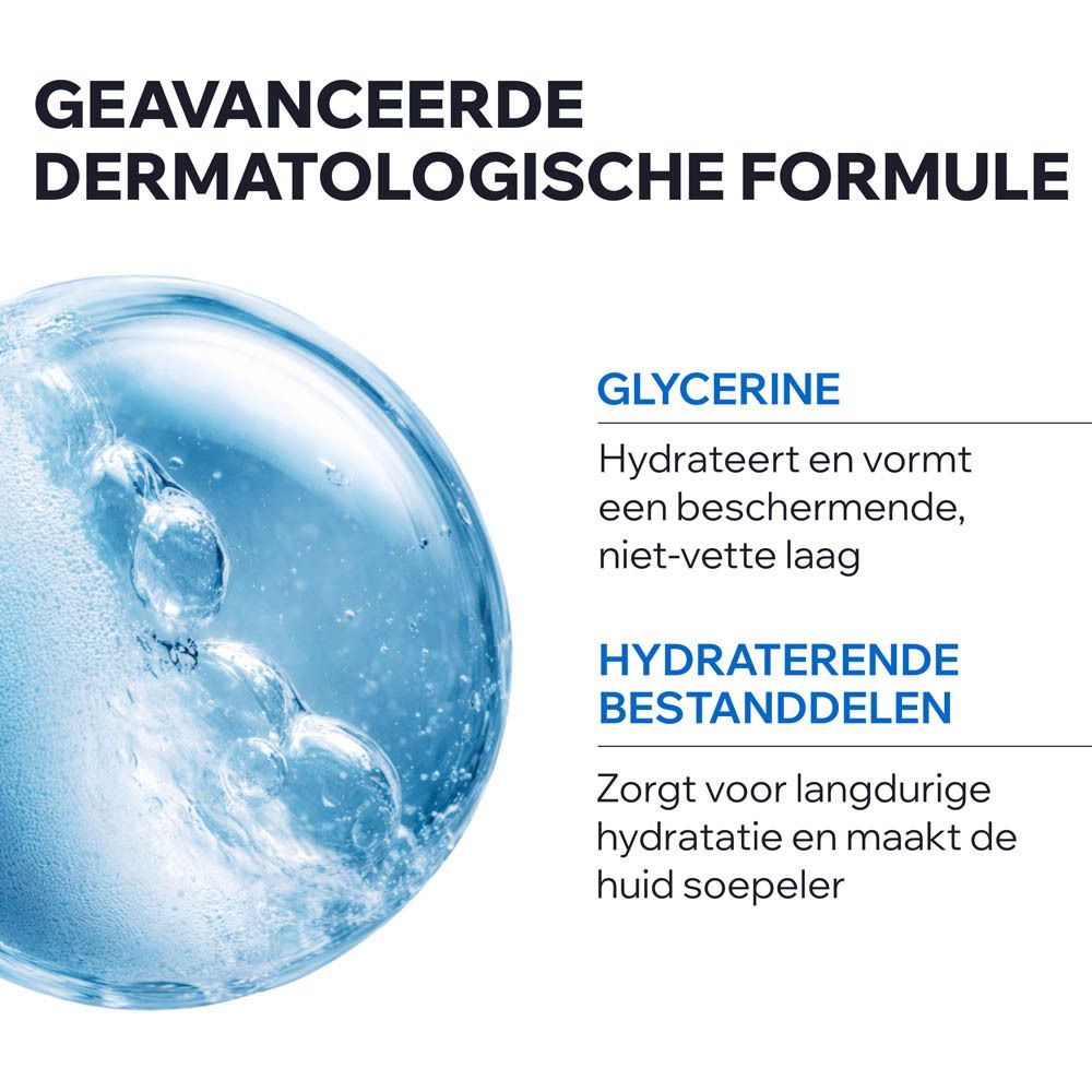 Uriage Derm-Phy: Geavanceerde dermatologische formule met glycerine en hydraterende bestanddelen. Voor het hele gezin, ook pasgeborenen.