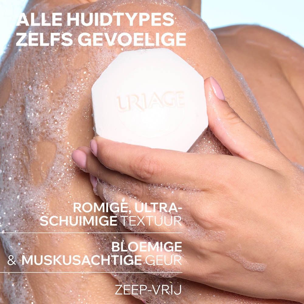 Uriage dermatologische zeep, 100g. Zeepvrij, fysiologische pH. Voor alle huidtypen.