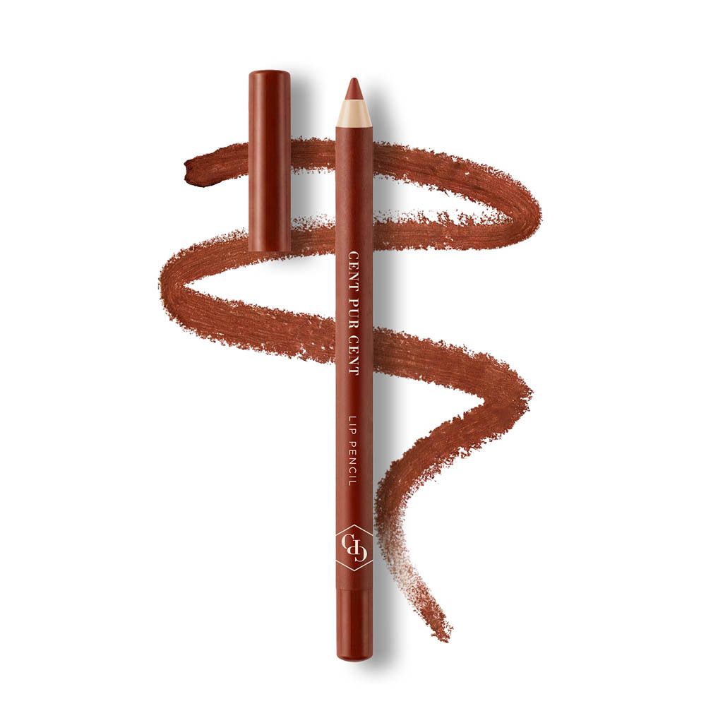 Een nude chocoladekleurige lippenstift met een kleurveeg.