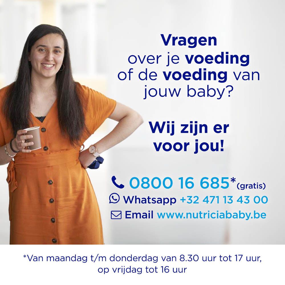 Instructies voor het bereiden van Nutrilon Rice Pro zuigelingenvoeding in vijf stappen.