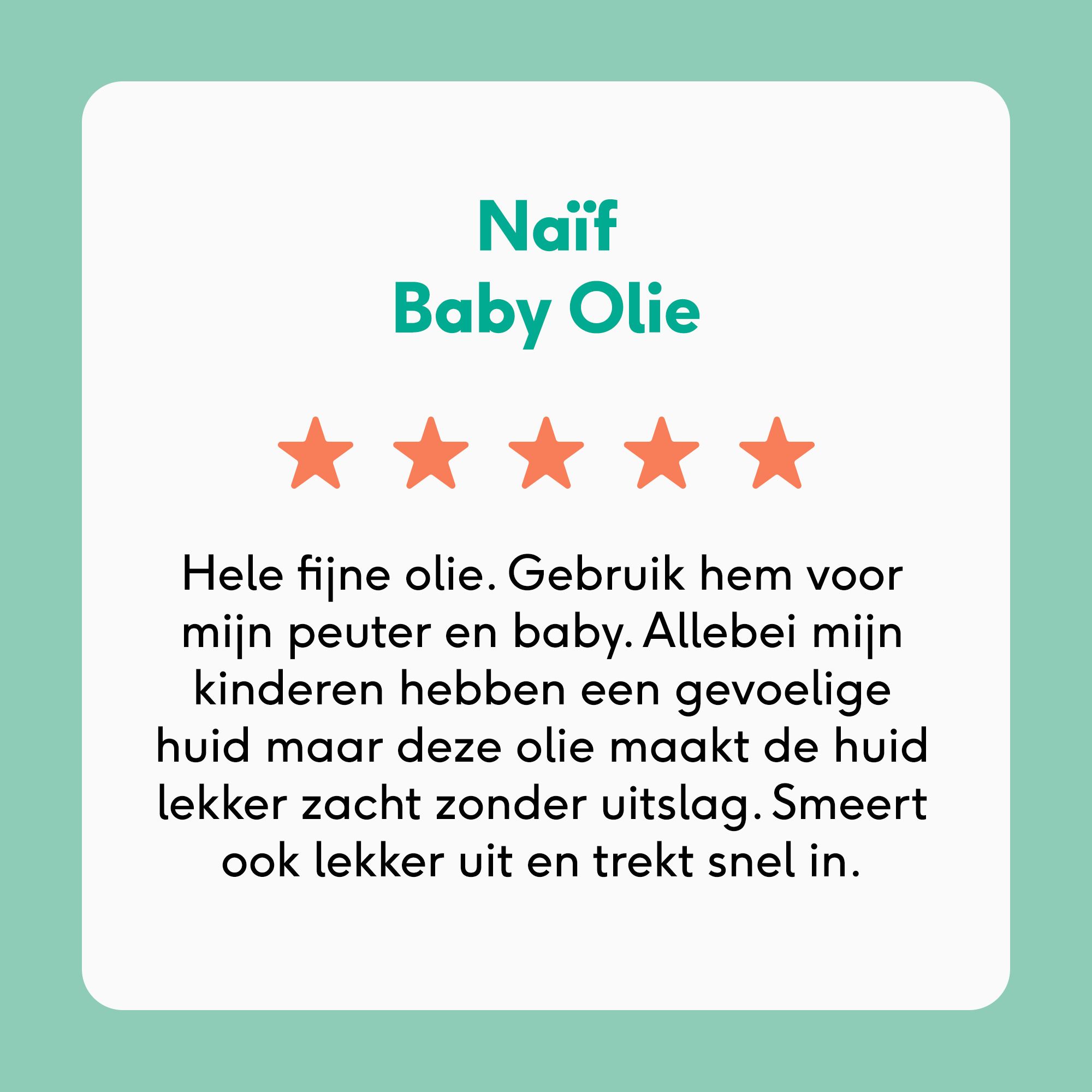 Baby houdt Naïf crème vast. Tekst: Dermatologisch getest. Met avocado- en amandelolie.