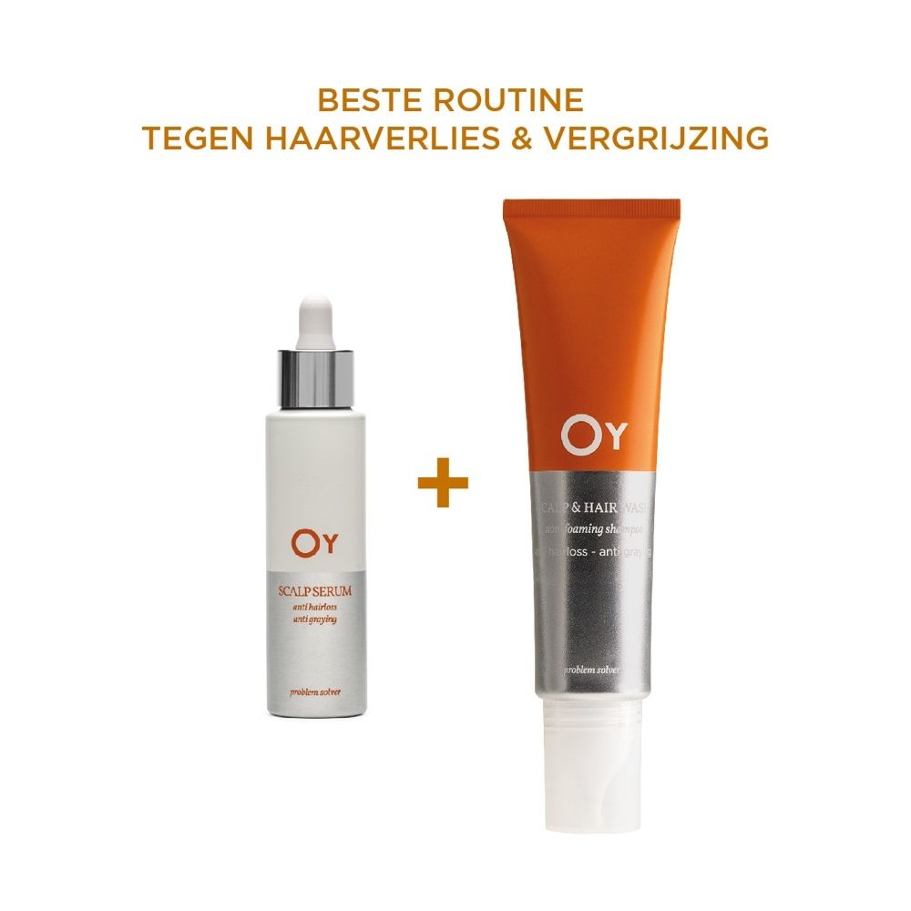 Fles Oy Scalp Serum met pipet, met vermelding van 75 ml.