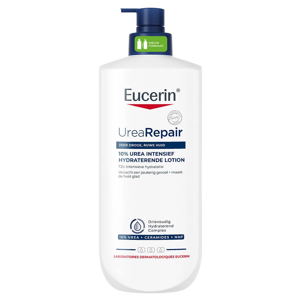 Eucerin UreaRepair 10% Urea Intensief hydraterende lotion in pompfles.