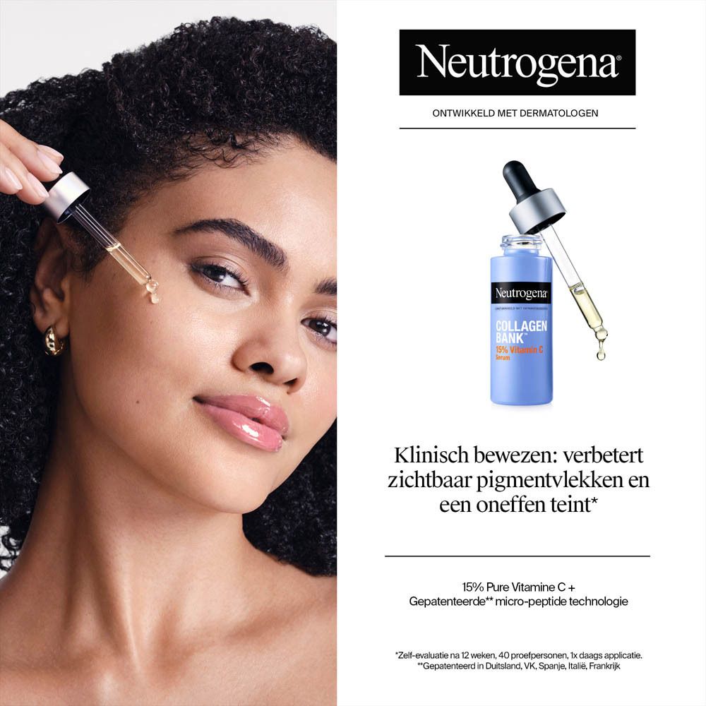 Neutrogena Collagen Bank serumflesje met pipet.