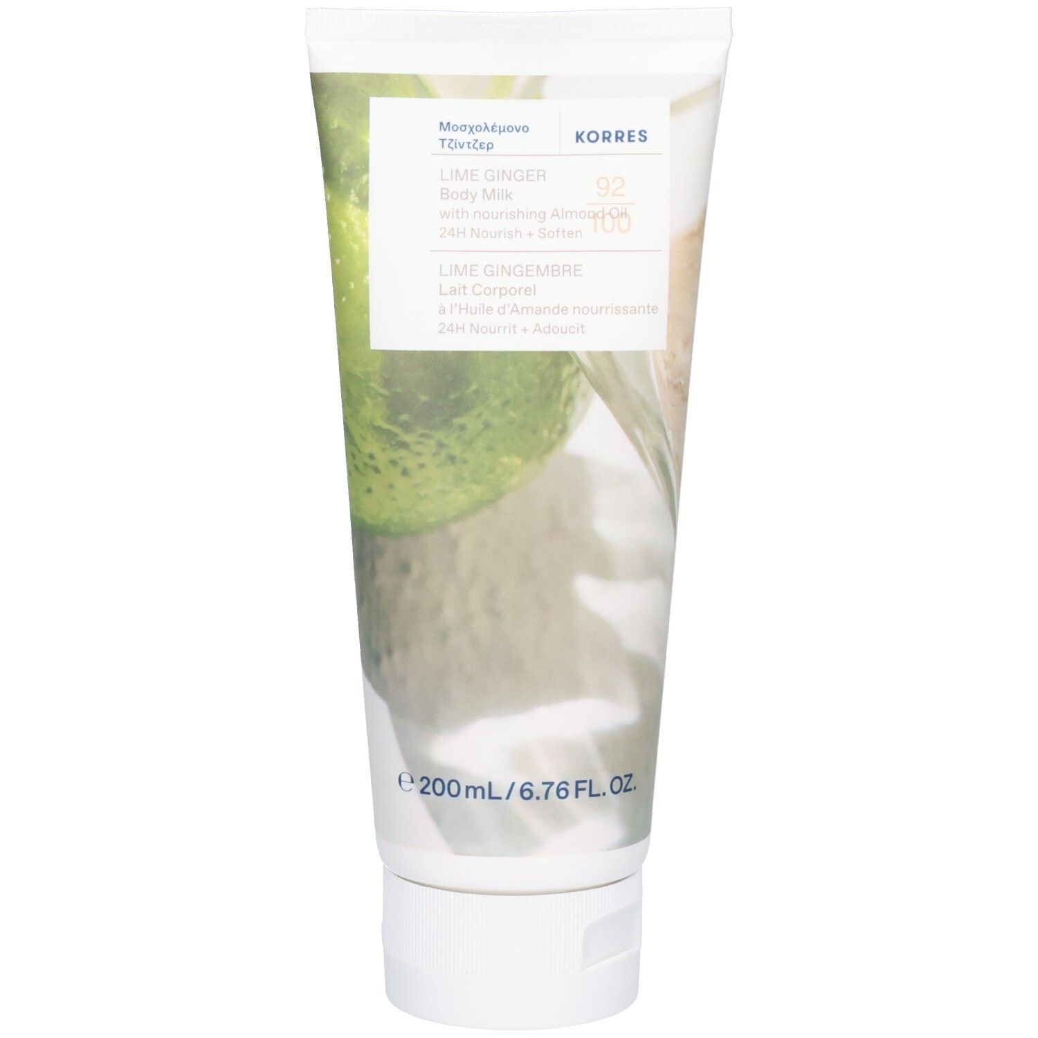 KORRES Bodylotion met limoen en gember, 200ml.