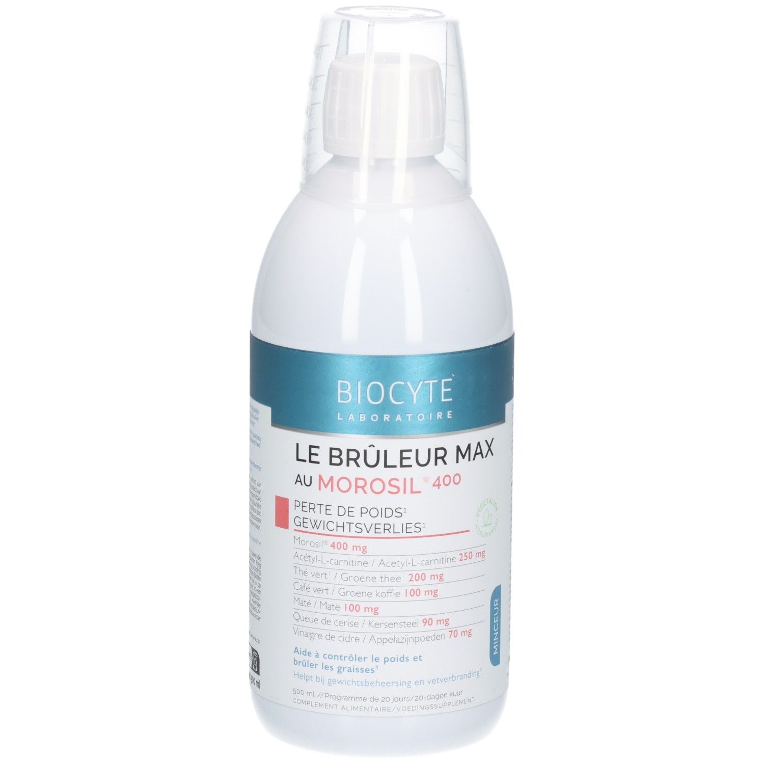 Biocyte Le Brûleur Max: Fles met maatbeker. Bevat Morosil 400 voor gewichtsverlies.